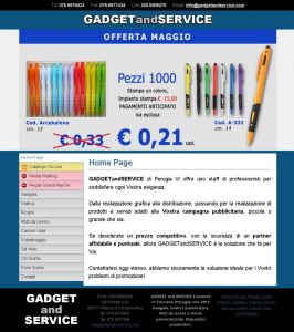 homepage sito creato per agenzia promozione