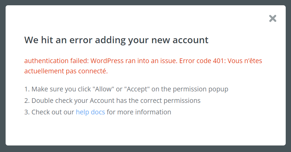 wordpress errore rest api con zapier