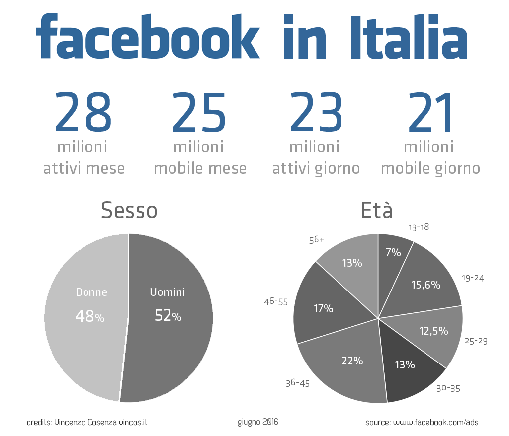 statistiche adozione facebook in italia 2016