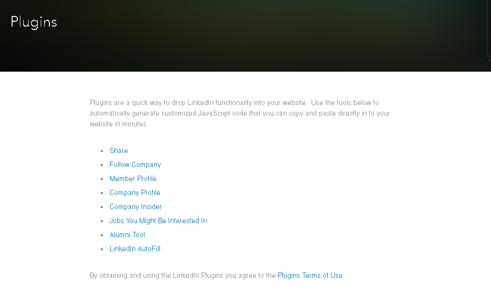 plugins linkedin