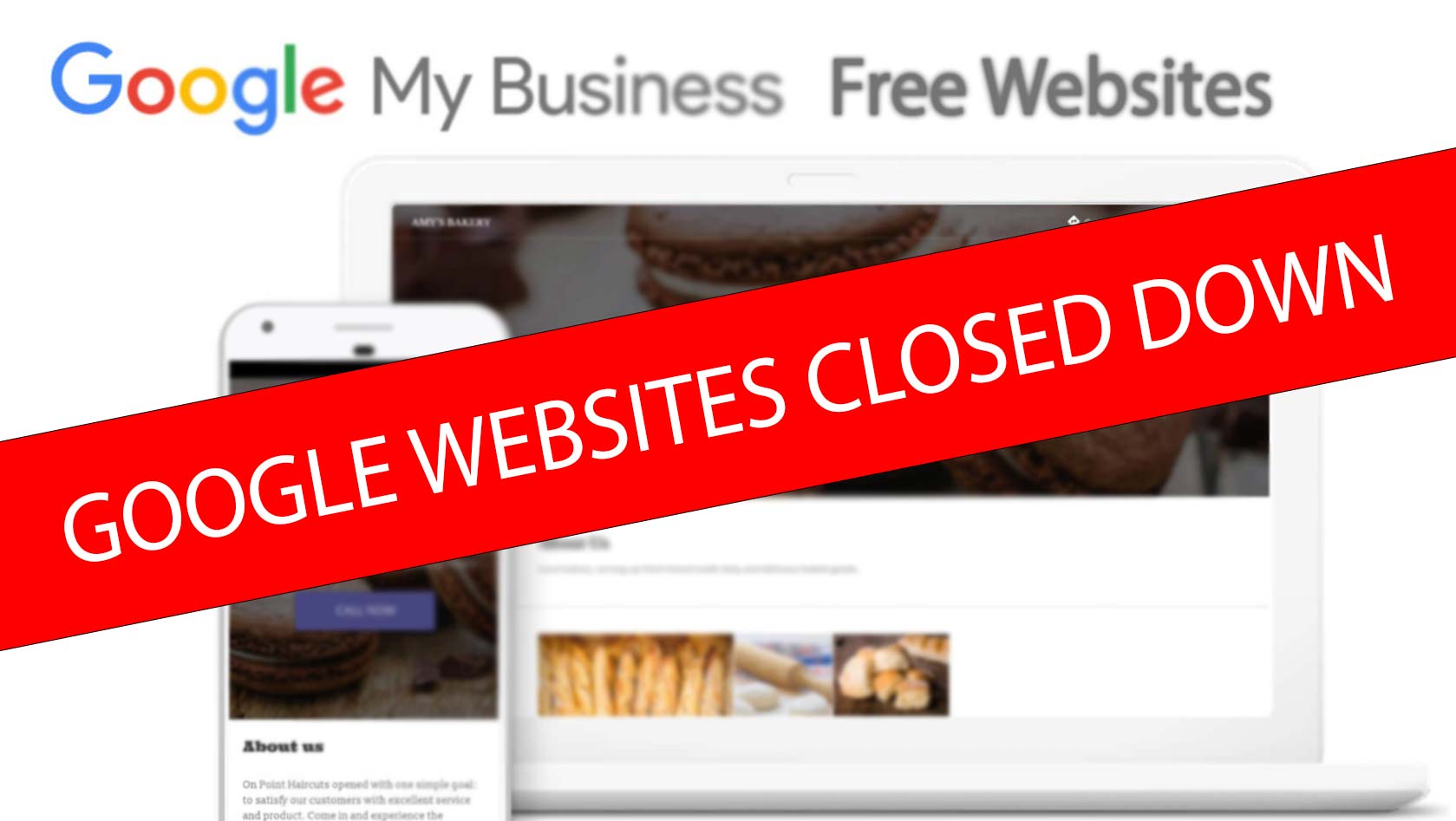 google my business website builder closing down