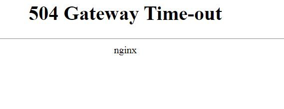 nginx error 504 gateway timeout