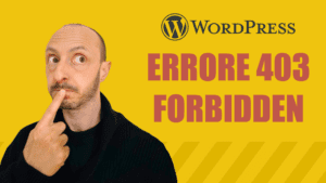 wordpress errore 403 come risolvere